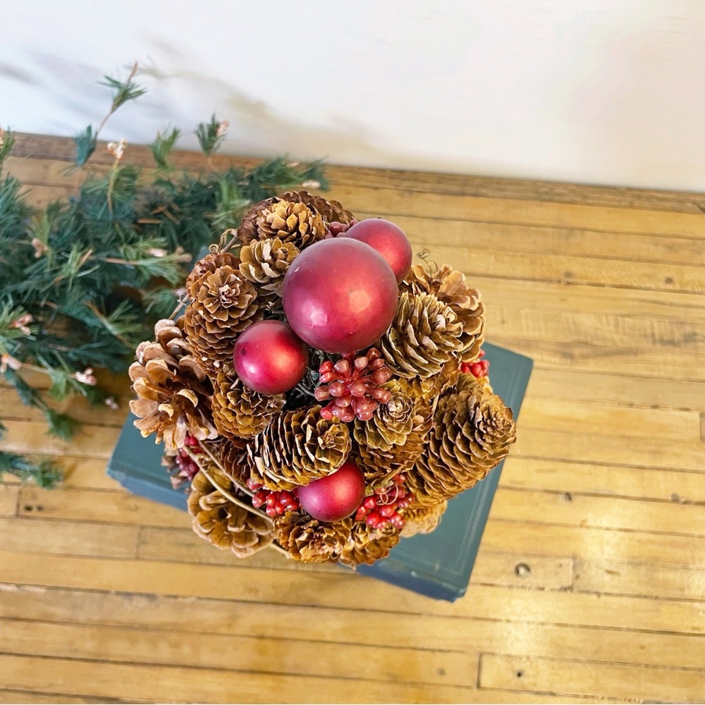 PIER 1 IMPORTS Pinecone Christmas Topiary NWT Festive Holiday Party Decor - Picture 10 of 11